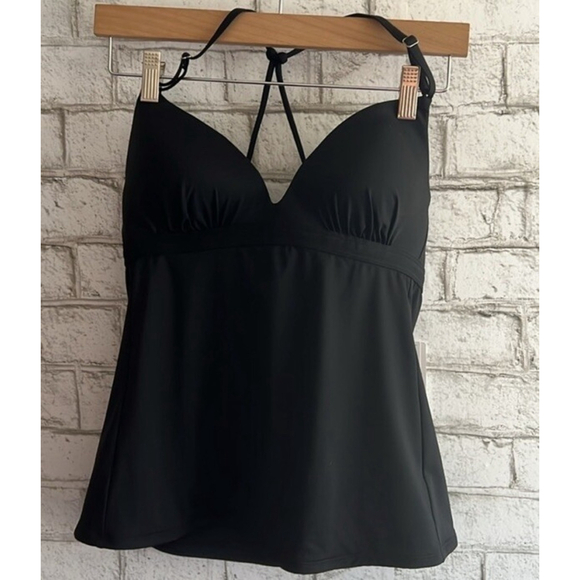 NWT ATHLETA Prism Tankini Molded Cup Swim Tankini Black Size Small - Picture 3 of 8